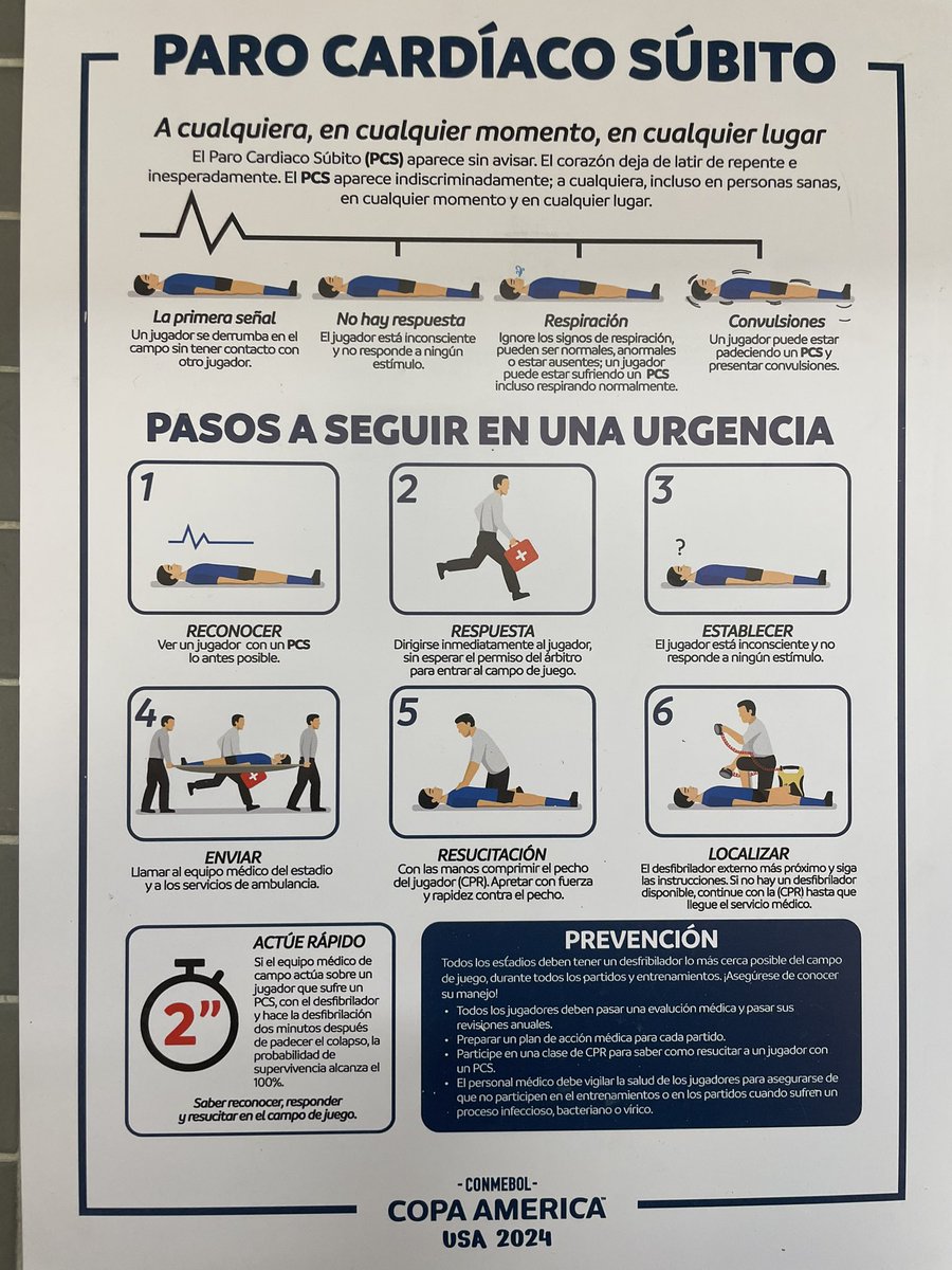 Katharina Grimm MD (@kgrimmsa) on Twitter photo Player education on critical medical incidents at <a href="/copaamerica_ENG/">CONMEBOL Copa América™️ ENG</a> !Very privileged to observe medical services getting ready for PER-CHI at Dallas stadium thanks to Dr Osvaldo Pangrazio, Alicia and Jesus from <a href="/CONMEBOL/">CONMEBOL.com</a> Medical Player education on critical medical incidents at <a href="/copaamerica_ENG/">CONMEBOL Copa América™️ ENG</a> !Very privileged to observe medical services getting ready for PER-CHI at Dallas stadium thanks to Dr Osvaldo Pangrazio, Alicia and Jesus from <a href="/CONMEBOL/">CONMEBOL.com</a> Medical