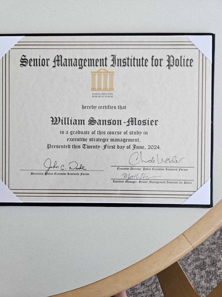 Today, I graduated from the PERF SMIP! Three weeks of training by over 25 professionals, most from <a href="/HarvardHBS/">Harvard Business School</a> and <a href="/MITSloan/">MIT Sloan School of Management</a>. I’m so proud that <a href="/SFPD/">San Francisco Police</a> and @SFPDChief support this wonderful program and the continuous staff development of all our members, professional and sworn!