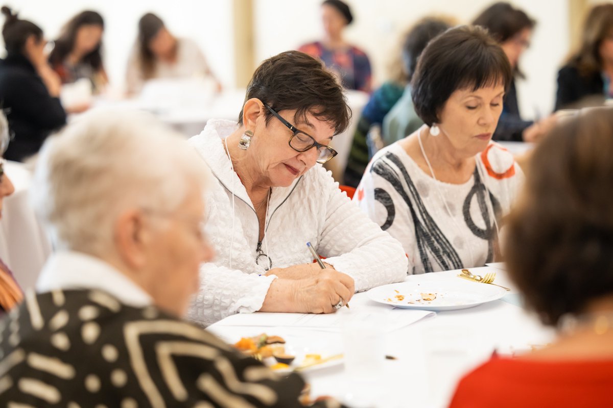 Digging deep into the topic "Its Jewish to Disagree: Having Challenging Conversations" at #JWFSanDiego's #LetsTalkAboutIt program. Thank you to Rabbi Lisa Goldstein and Jenny Winkler for guiding us in this important discussion!

#JewishWomenGive #LearnWithJCF #SanDiego