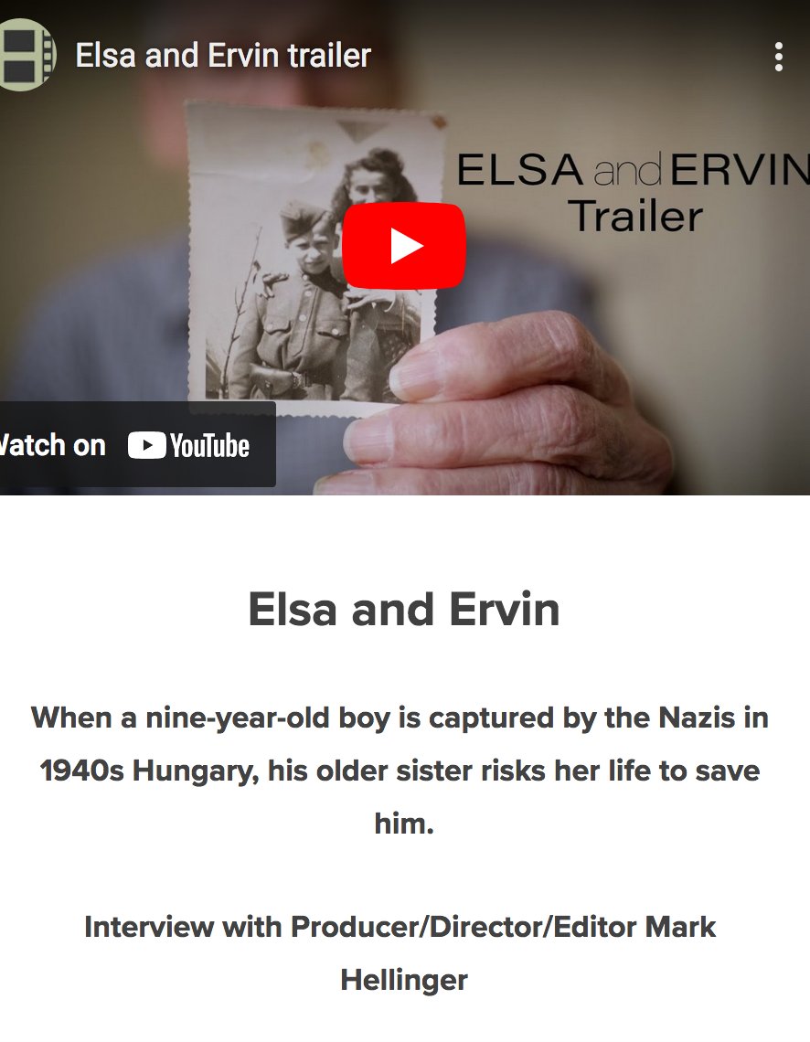 We interview ELSA AND ERVIN Producer/Director/Editor Mark Hellinger <a href="/m_h1234/">Mark</a> 

Screens: Elsa and Ervin will be premiering <a href="/MDFFest/">The 10th Melbourne Doc Fest / Naarm Doco Film Fest</a>  Saturday, 27 Jul 2024

wearemovingstories.com/we-are-moving-…