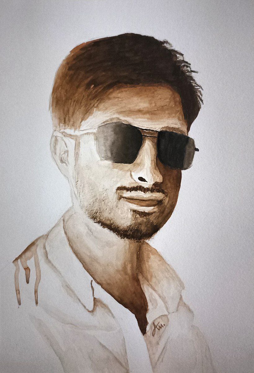 dreamwalker606's tweet photo. Casual watercolor drawing of my best friend's picture .
#watercolorpainting https://t.co/n6LC7at0fP