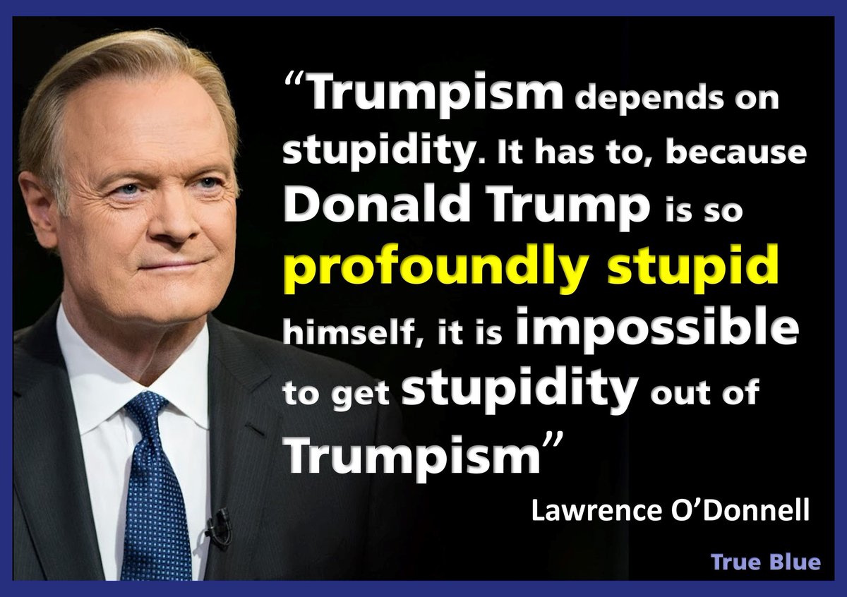 SPBMcKenna's tweet image. 🛑 It's impossible to get STUPIDITY out of #Trumpism

#TrumpIsProfoundlyStupid