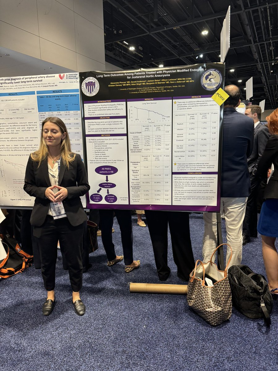 UW Vascular (@uwvascsurg) on Twitter photo Dr Allie Phocas, UW integrated vascular surgery ( almost!) R2, presenting at #VAM24 long term outcomes of patients with juxtarenal AAA treated with PMEG <a href="/SZettervallMD/">Sara Zettervall</a> <a href="/KirstenDansey/">Kirsten Dansey</a> <a href="/benstarnesmd/">Benjamin Starnes</a> Dr Allie Phocas, UW integrated vascular surgery ( almost!) R2, presenting at #VAM24 long term outcomes of patients with juxtarenal AAA treated with PMEG <a href="/SZettervallMD/">Sara Zettervall</a> <a href="/KirstenDansey/">Kirsten Dansey</a> <a href="/benstarnesmd/">Benjamin Starnes</a>