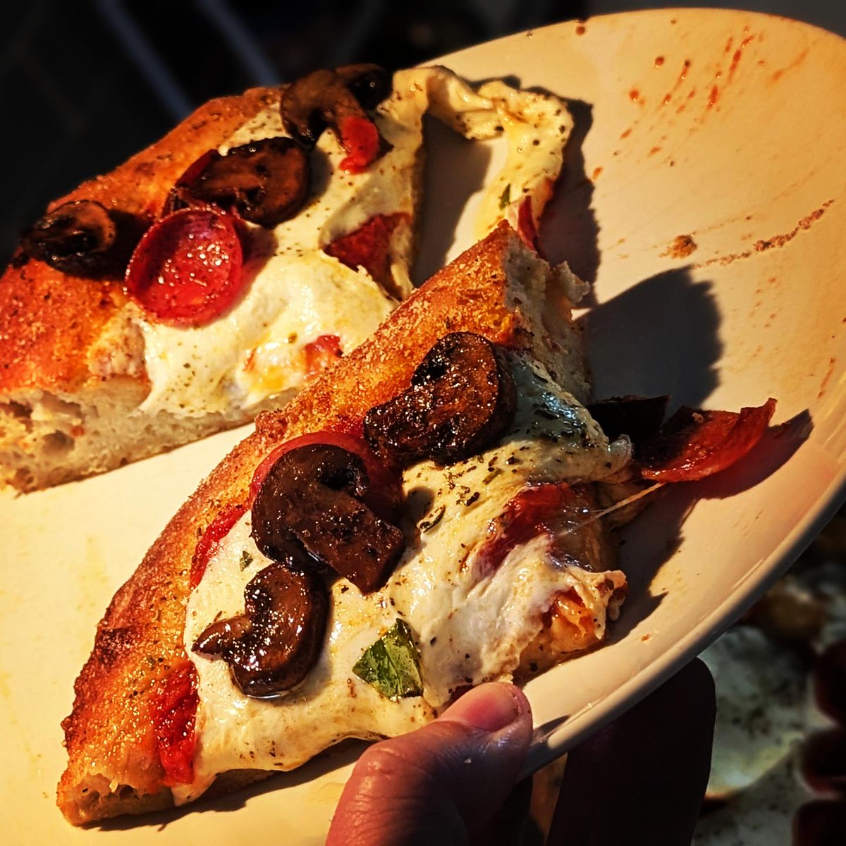 brysonbort's tweet photo. The mushrooms done in yesterday's short rib drippings... O. M. G.

Also, #pizzafriday ! #unicornchef

@its_a_lisa  @_JohnHammond @kaitlyn_devalk @appo https://t.co/hPBDfv2FHw