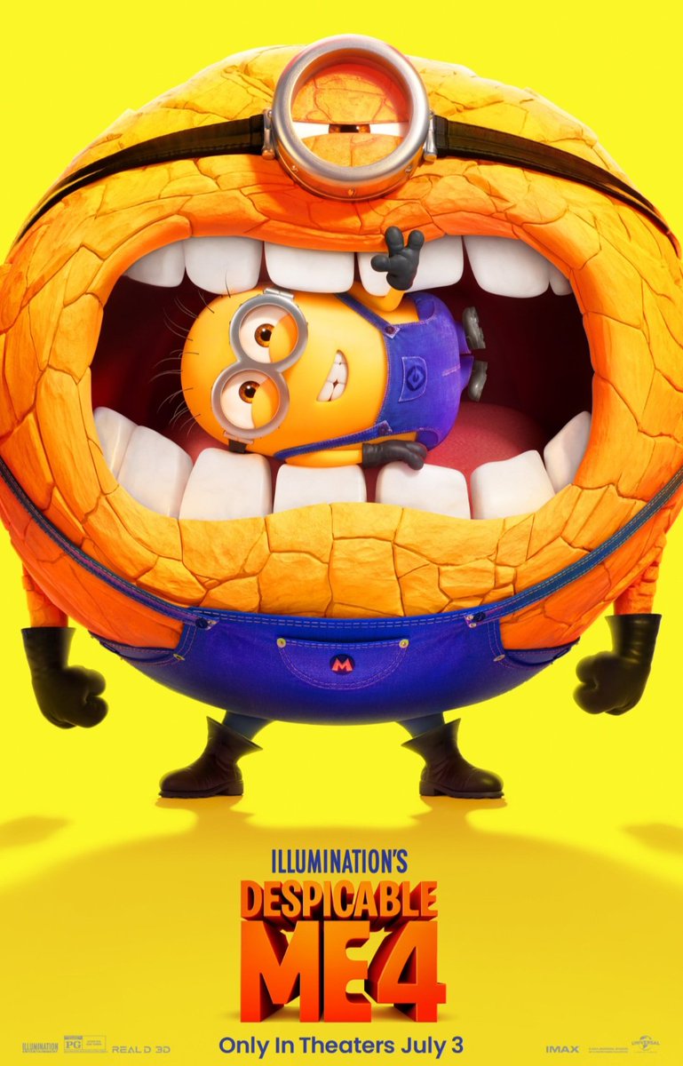 DariusNobrega's tweet photo. Despicable Me 4 is the funniest movie of the year, hands down. With the Minions being better than ever,lots of family development, the new characters are great, and the ending being pretty emotional. This is the best Despicable Me movie ever. 9/10 #DM4 https://t.co/MfezHivBfr