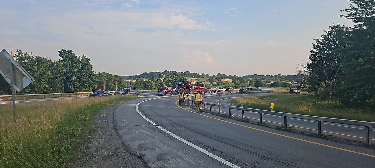 Rt 390N ramp to I90 currently closed due aTT rollover with HAZMAT. No injuries at this point. Expect closure for several hours.