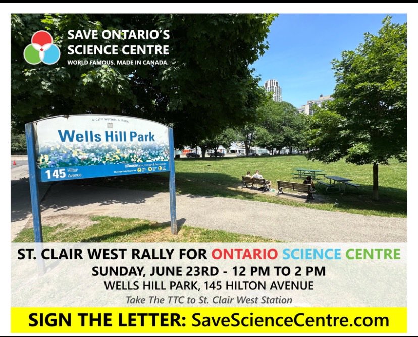 Rally this Sunday to save the Science Centre.