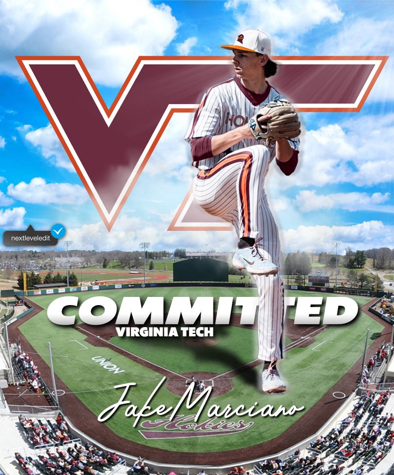 NextLevelEdit (@nextleveledit) on Twitter photo Big time congrats to <a href="/Jake_Marciano4/">Jake Marciano</a>! Headed to Blacksburg ๐
#hokies #virginiatech #hokiesbaseball Big time congrats to <a href="/Jake_Marciano4/">Jake Marciano</a>! Headed to Blacksburg ๐
#hokies #virginiatech #hokiesbaseball