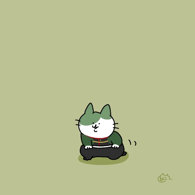 朝落書き 重い腰あげいすまる