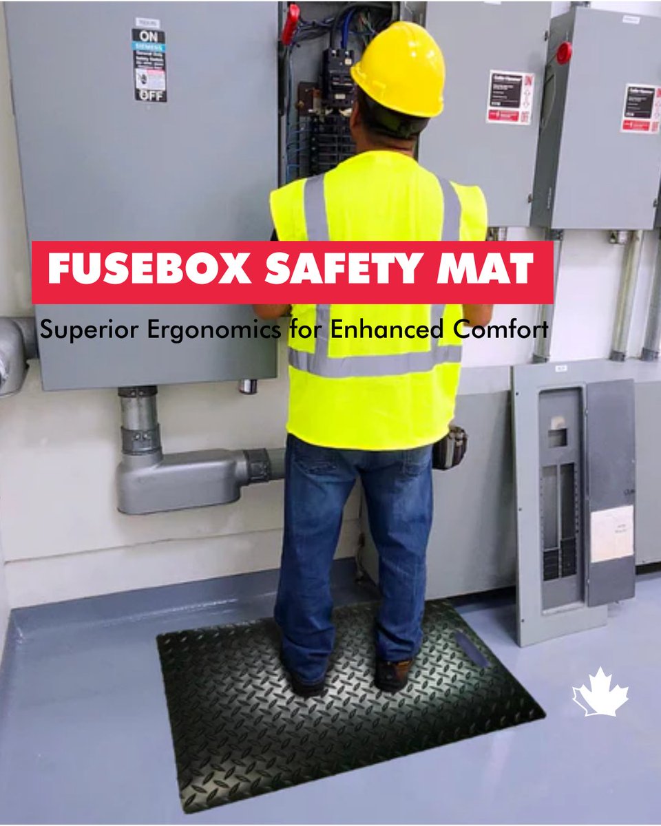 CanadaMats's tweet image. Enhance workplace safety with the Fusebox Safety Mat, a portable solution designed to provide insulation in environments where close proximity to exposed energized equipment poses a risk. 

#custommat #commercialinteriordesign