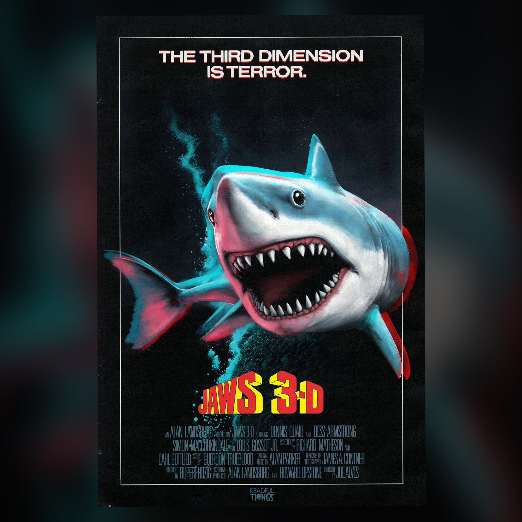 JAWS 3D ポスター Amazon.com: Jaws 3D Movie Poster Statue : Toys & Games