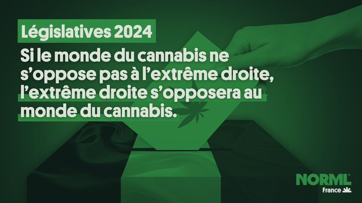 📢 #Communiqué

🚨 Alors que nos analyses et nos doléances n’ont toujours pas été prises au sérieux par la classe politique, il est probable que nous soyons prochainement inquiétés pour le seul fait de les avoir émises.

🗳️#Législatives2024 #VOTONS

👉 norml.fr/cdp-legislativ…