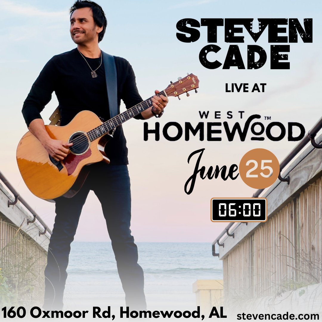 West Homewood Farmers Market - next Tuesday - Steven Cade Grammy Nominated Country Artst to Perform and will donate a guitar to the Big Oak Ranch.
wix.to/BpYyEhL. #stevencade #givingguitar #westhomewood