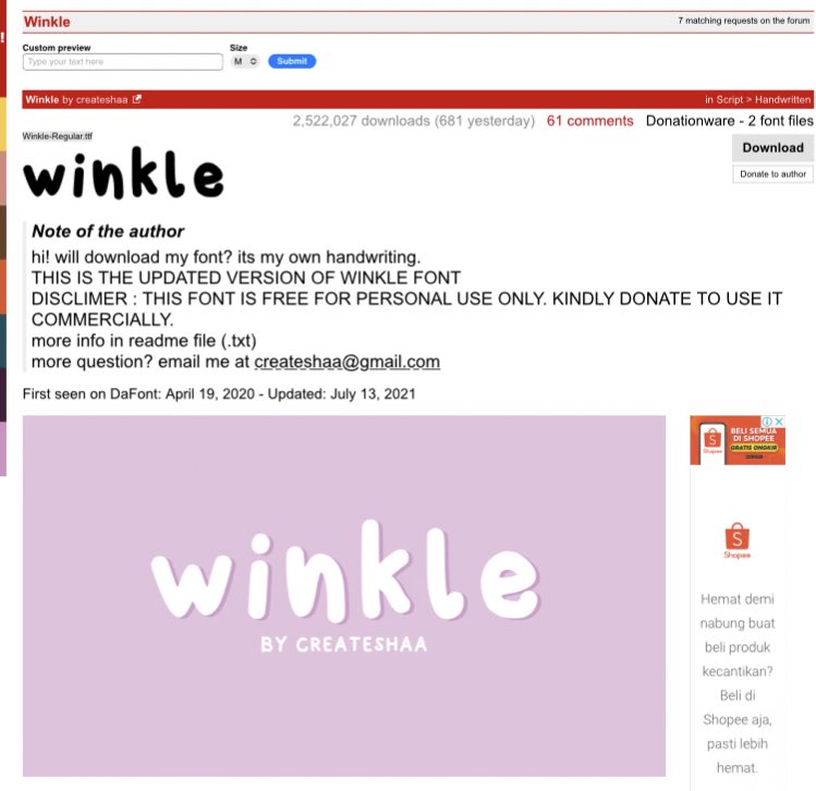 shlytherinn's tweet image. bikin font pertama kalinya literli ISENG doang, (bikinnya pake corel draw itupun trial wkwk) pas liat banyak yg download lgsg masukin link donate n turns out rame yg donate 😭 dihitung2 (dr 2020) passive incomenya udh puluhan juta… jd bisa beli HP sendiri 🥹 REZEKI BANGET ☹️🩷
