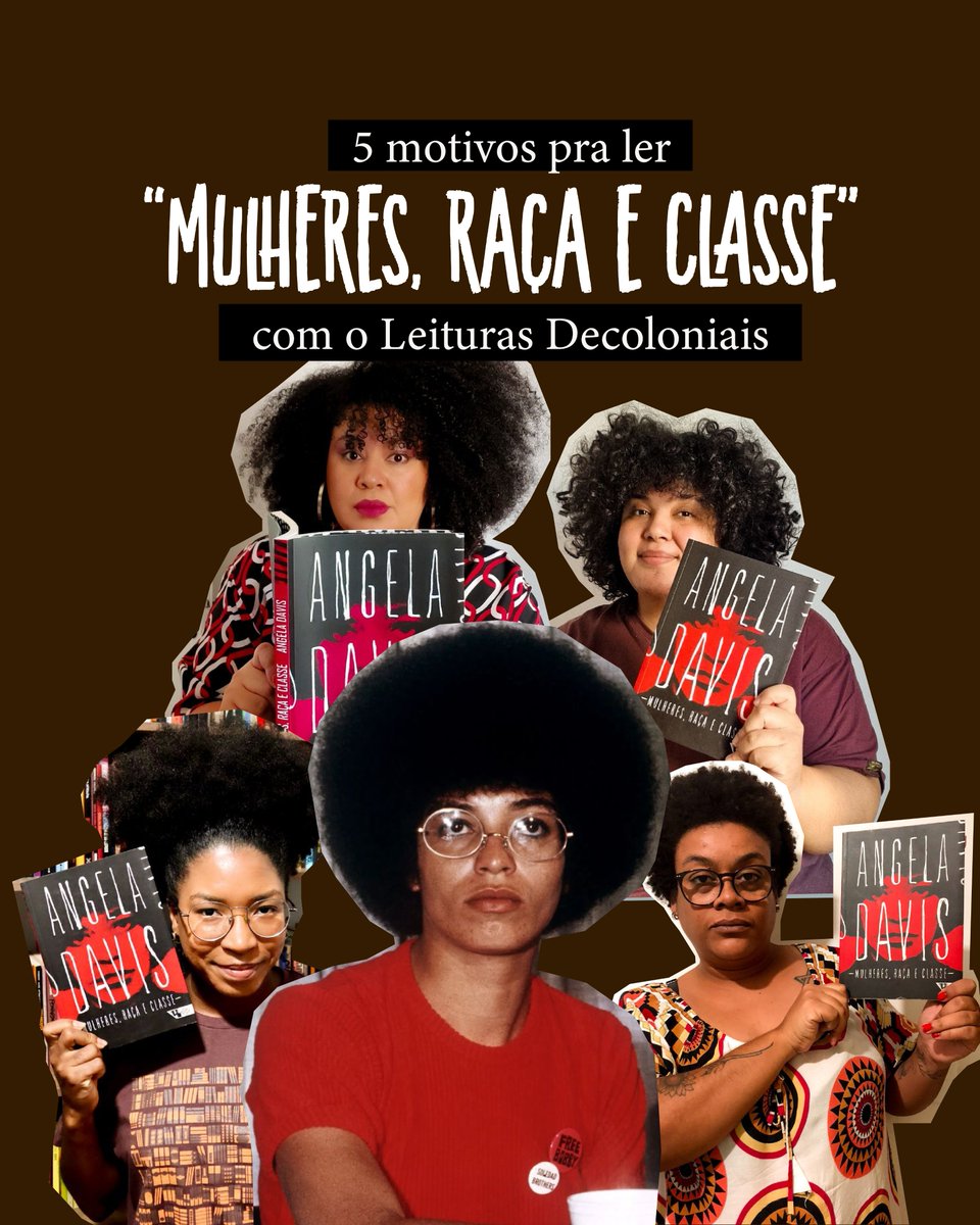 decoloniais's tweet photo. 5 motivos para ler MULHERES, RAÇA E CLASSE, de Angela Davis 🧶 https://t.co/PCVVyQWer5