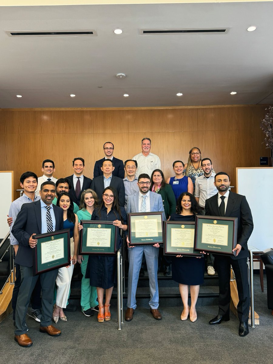 Diana Espinoza (@dianyesp1992) on Twitter photo Graduation day PCCM 2021-2024 , so grateful I trained here 🫁 <a href="/TulanePCCM/">Tulane Pulmonary & Critical Care Medicine</a> <a href="/JPalominoMD/">Jaime Palomino, MD</a> <a href="/jdensonMD/">Joshua Denson MD</a> <a href="/Rabdelgh/">Ramsy Abdelghani, MD</a> Graduation day PCCM 2021-2024 , so grateful I trained here 🫁 <a href="/TulanePCCM/">Tulane Pulmonary & Critical Care Medicine</a> <a href="/JPalominoMD/">Jaime Palomino, MD</a> <a href="/jdensonMD/">Joshua Denson MD</a> <a href="/Rabdelgh/">Ramsy Abdelghani, MD</a>