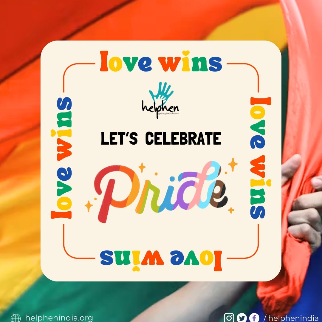 HelphenIndia's tweet photo. Despite the progress made, many still face discrimination and inequality. By promoting awareness and support, we can help create a world where everyone can live authentically and proudly, happpy PRIDE. #happypride #Helphenindia #EqualityForAll https://t.co/HeQofYyWNK