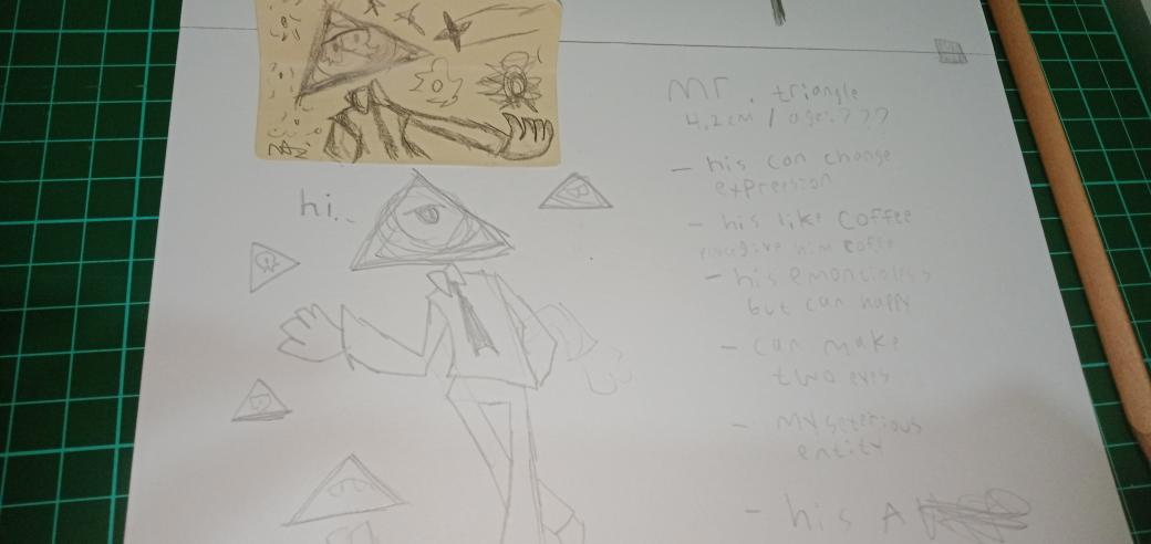 normalperso1's tweet image. Say hi  for mr triangle!
(Because his a triangle lol)
#oc #art #Fanart