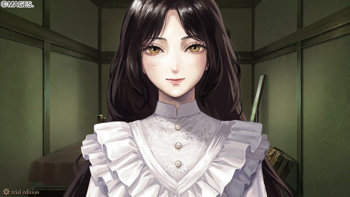 Lovemooooooo's tweet photo. 『岩倉アリア』（Switch）体験版、凄まじいインパクトだった。乱歩や中原淳一を彷彿とさせるようなレトロ感（舞台は60年代だが）の中に『燃ゆる女の肖像』のような現代的百合表現が息づいている。傑作の予感。 https://t.co/U2kOSsRxrb