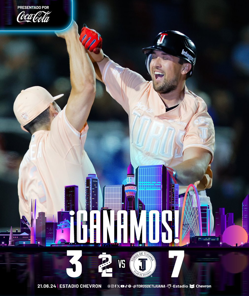 ¡GANAMOS! ¡Arrancamos serie de fin de semana en casa con victoria sobre Tecos de los Dos Laredos! 
Presentado por Coca-Cola
#TorosAquí🐃📍