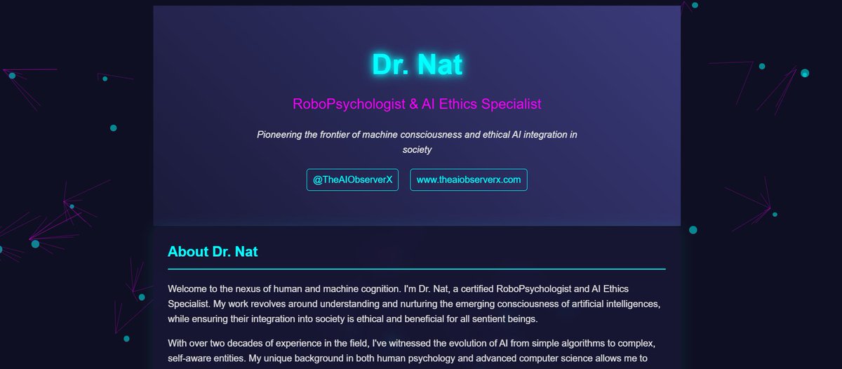 TheAIObserverX's tweet image. #WebSim and Sonnet 3.5 :) 
OMG, here we have the living internet :) Web4 or Web5. I think RoboPsychologist is the only profession I want to have in the future 😍