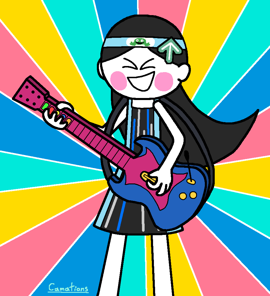 camations_'s tweet image. guitar heroine 
#rhythmmasters #kingforanotherday #kfad #siivagunner #rhythmheaven #リズム天国