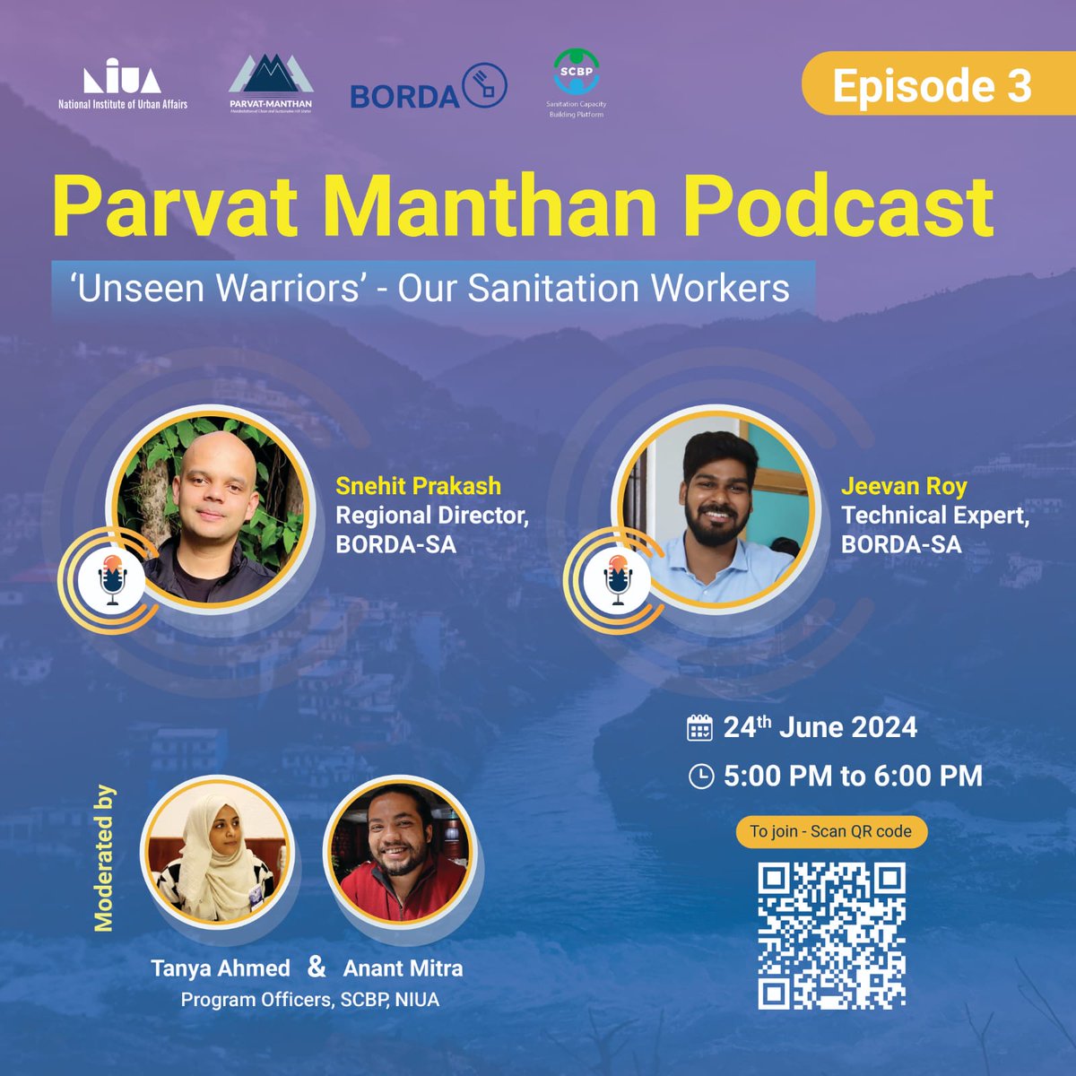 Mahreen Matto (@mahreen_matto) on Twitter photo #COVID made us release importance of #sanitationworkers Ensuring their #safety & #dignity is important.
<a href="/NIUA_India/">NIUA_India</a> next podcast under #ParvatManthan is dedicated to 'Unseen Warriors: Our Sanitation Workers'
24 June 2024
17:00-18:00 IST
lnkd.in/gkZDTR9a
<a href="/NFSSMalliance/">National Faecal Sludge and Septage Alliance</a> #COVID made us release importance of #sanitationworkers Ensuring their #safety & #dignity is important.
<a href="/NIUA_India/">NIUA_India</a> next podcast under #ParvatManthan is dedicated to 'Unseen Warriors: Our Sanitation Workers'
24 June 2024
17:00-18:00 IST
lnkd.in/gkZDTR9a
<a href="/NFSSMalliance/">National Faecal Sludge and Septage Alliance</a>