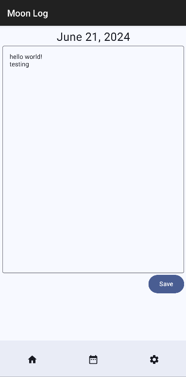 Great news here! I can now add a Journal Entry in #MoonLog ! I'm so excited it's working as expected with minimum debugging time! 🤩 (I found and fixed a bug somewhere else, though)

#buildInPublic
