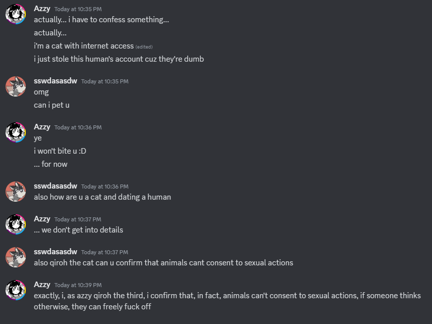 i have proof here that animals cant consent!!! finalyl