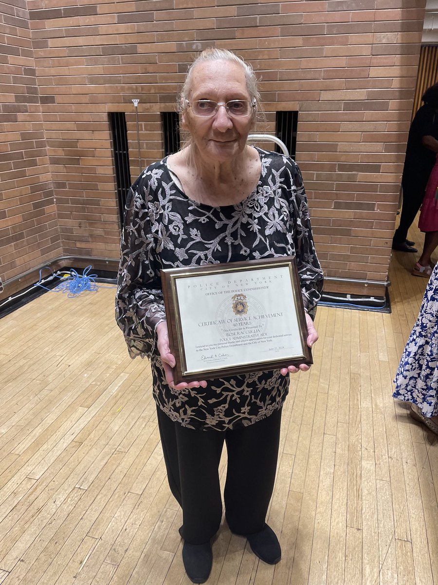 NYPD66Pct's tweet photo. 🎉 A huge congratulations to Auxiliary Inspector & Police Administrative Aide Rose on her 40th year of dedicated service! Your unwavering commitment and exceptional work have been invaluable. Here’s to many more years of excellence! 👏 #ServiceMilestone #longevity https://t.co/FLT50PDEkd