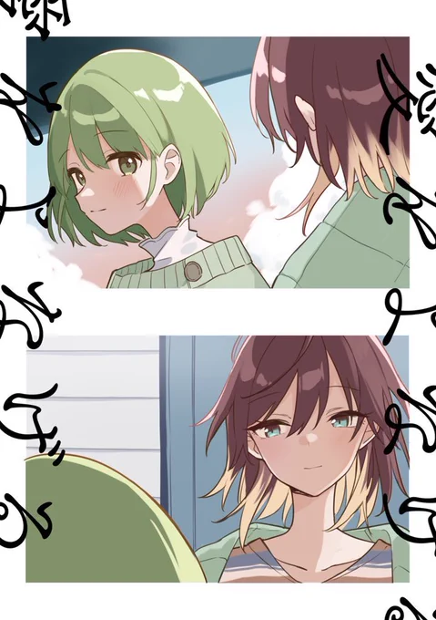 #SSF07 新刊サンプル(1/2) 「愛をよなげる」A5/48P/700円 にちかと美琴と、彼女たちを取り巻く(本人は気付いてないものを含む)愛についての短編集。時系列順でWINGからnot enoughまで。シーズ以外で出てくるキャラはP、ルカ、智代子、摩美々、恋鐘、はづきさんです。サンプル繋がってません。