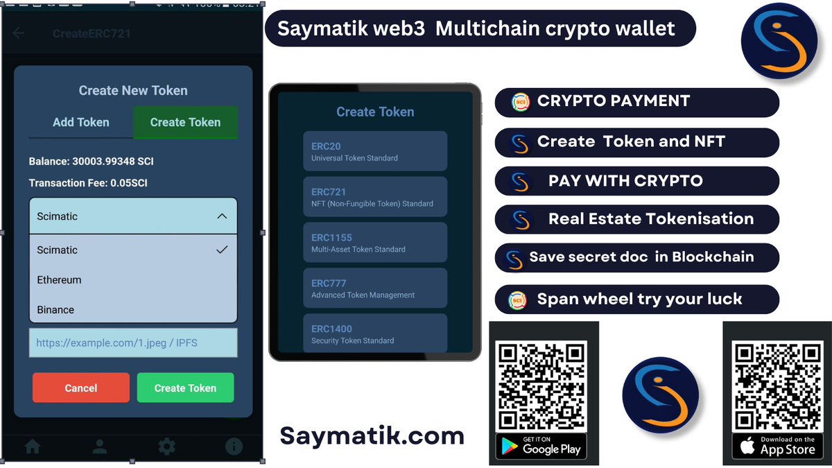 saymatik's tweet photo. Navigate the decentralized landscape with ease using #SaymatikWeb3Wallet. Your gateway to a seamless and secure crypto experience. 🚀🛡️ #BlockchainRevolution #CryptoInnovation #localmade #dollar https://t.co/wwNyTIivpC