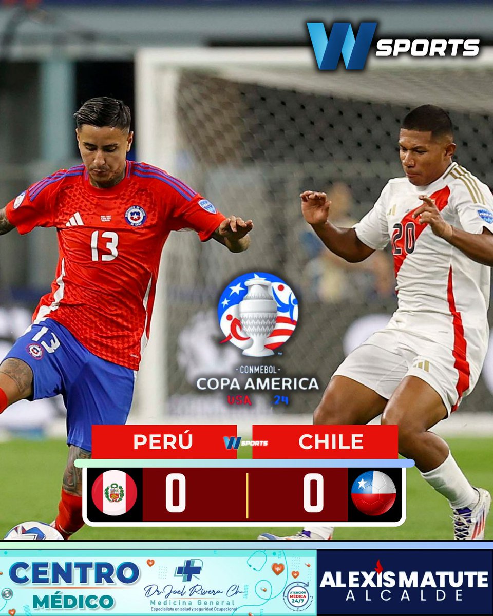 🔴 ATENCIÓN 

La selecciones de <a href="/LaRoja/">Selección Chilena</a> y <a href="/SeleccionPeru/">La Bicolor</a> no se hicieron daño en partido válido por la fecha 1 del grupo A de #CopaAmerica 

#Wsports #PasiónXElDeporte
