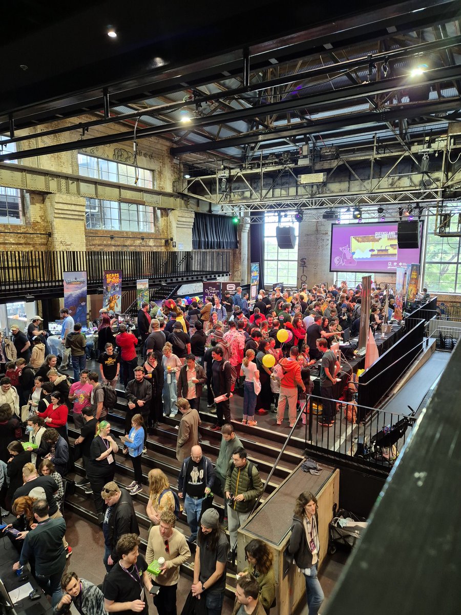 abrokegamedev's tweet image. The vibes are real #QueenslandGamesFestival