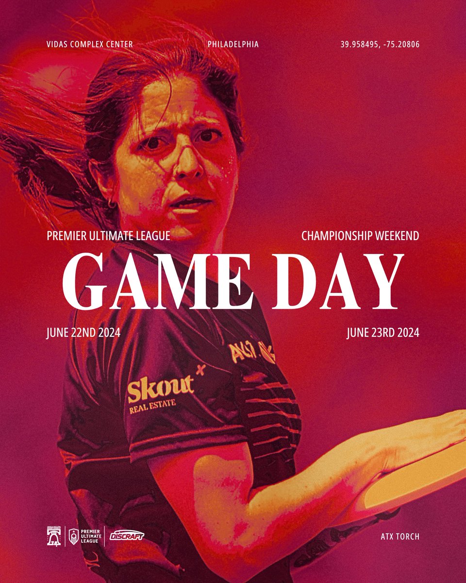 #PULChampionship is finally here!

SATURDAY
4 pm ET: <a href="/ny_gridlock/">New York Gridlock Ultimate</a> vs. <a href="/atxtorch/">Austin Torch</a> 
7 pm ET: <a href="/DCShadowUlti/">DC SHADOW</a> vs. <a href="/Philly_Surge/">Philadelphia Surge</a> 

SUNDAY
2 pm ET: Finals

📺 youtube.com/@PremierUltima…
🎟️ premierultimateleague.com/pul-championsh…
📷 <a href="/ImagesMatthew/">Matthew Brooks Images</a>