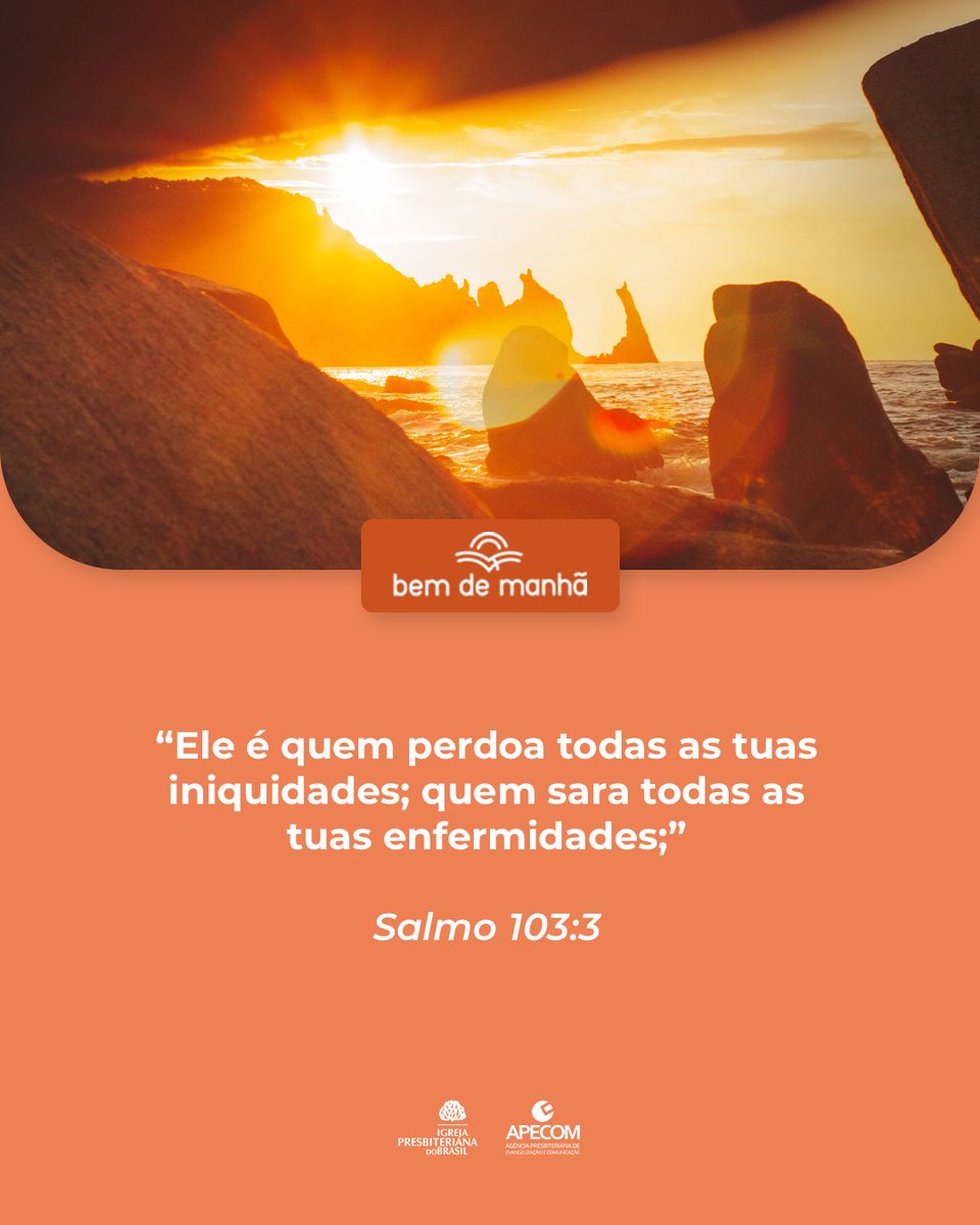ipboficial's tweet image. Bem de Manhã: Comece o dia meditando na sabedoria de Deus.

“Ele é quem perdoa todas as tuas iniquidades; quem sara todas as tuas enfermidades;”

Salmo 103:3