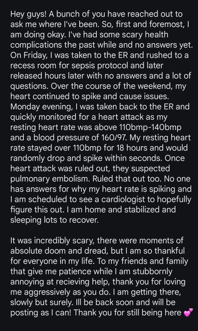 Just a little update 💕 https://t.co/OarFlVdmST<a href="/tag/ama"class="tags"><span>#ama</span></a>