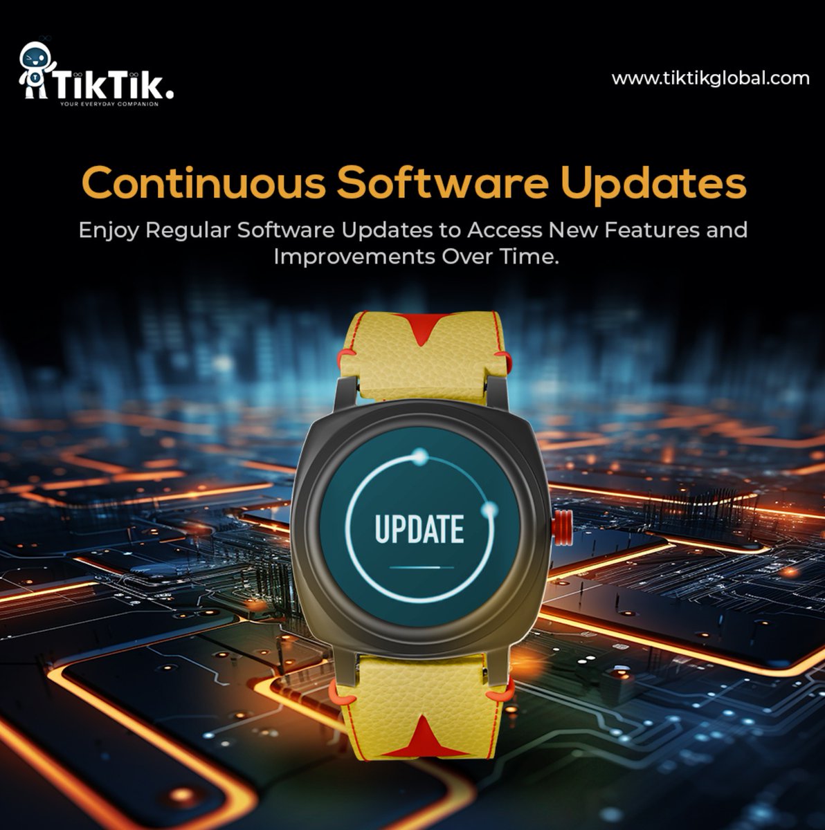 TiktikGlobal's tweet image. 🚀 #Aetherx #Tiktikyoureverydaycompanion #Poweredbytiktik🚀
Stay Ahead with Continuous Software Updates on Our Smartwatch! 
.
.
🚀⌚️ Enjoy Regular Updates That Bring New Features, Enhancements, and Improvements to Your Device. #SoftwareUpdates #Smartwatch #AlwaysImproving
#Tiktik