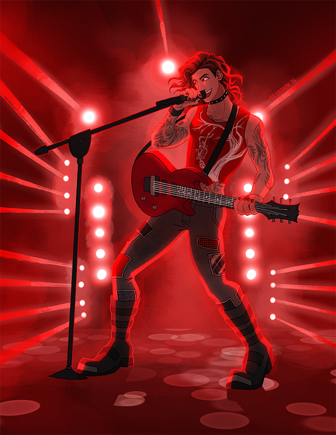 ZeeCoshow's tweet photo. a patreon reward for a supporter >:3 🎸⚡️❤️ https://t.co/a3y1sexew1