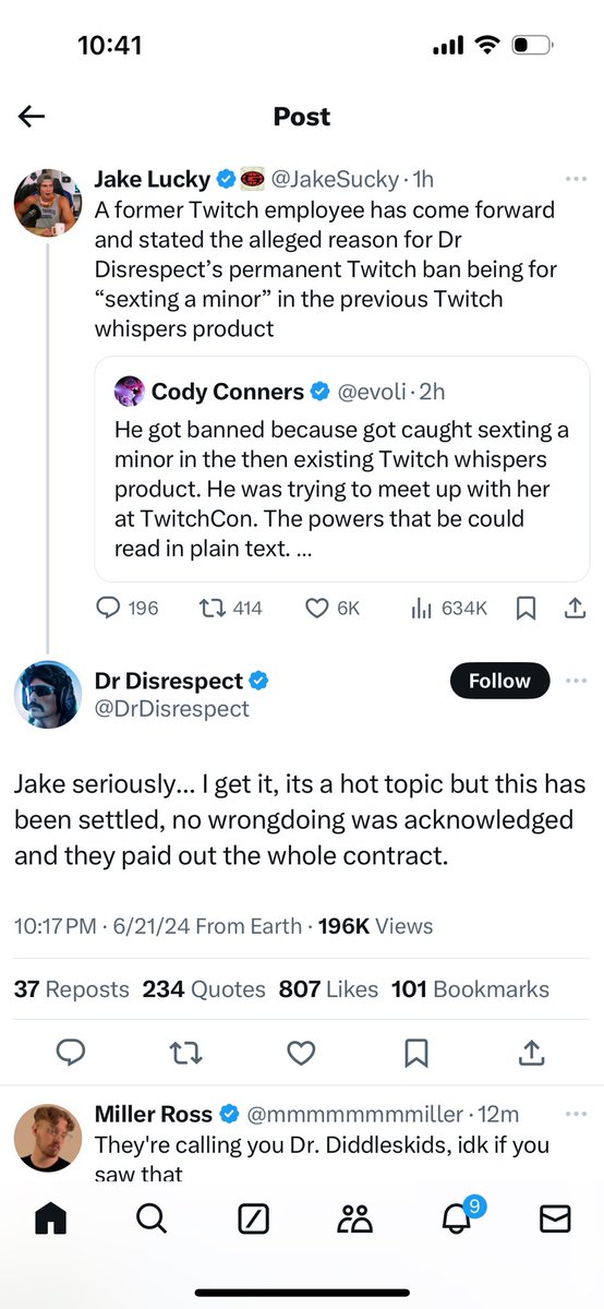 PaulTassi's tweet photo. Truly the weirdest response possible to this

“Doc they’re saying you were soliciting a minor”

“It’s a hot topic! Also I still got paid! https://t.co/g46HlstvYG
