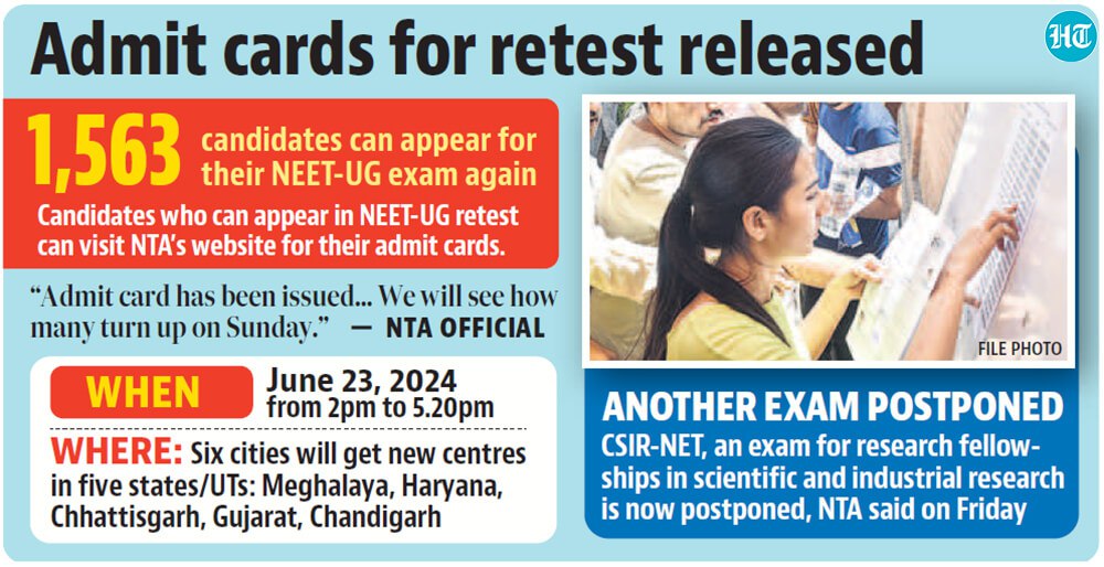ashokmalik's tweet image. #NTA postponed the #CSIR_UGC_NET, adding more fire to an already raging controversy over alleged #irregularities in #medical_entrance_test and the cancellation of the #UGC_NET earlier this week.
Read more hindustantimes.com/india-news/nee…