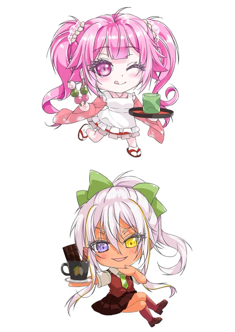 ちっちゃくても元気いっぱい甘酒&ココアSDキャラ渾身の出来です!!2人のクリップをつくりますお楽しみに〜#不愛想なカフェ店員に恋する話 