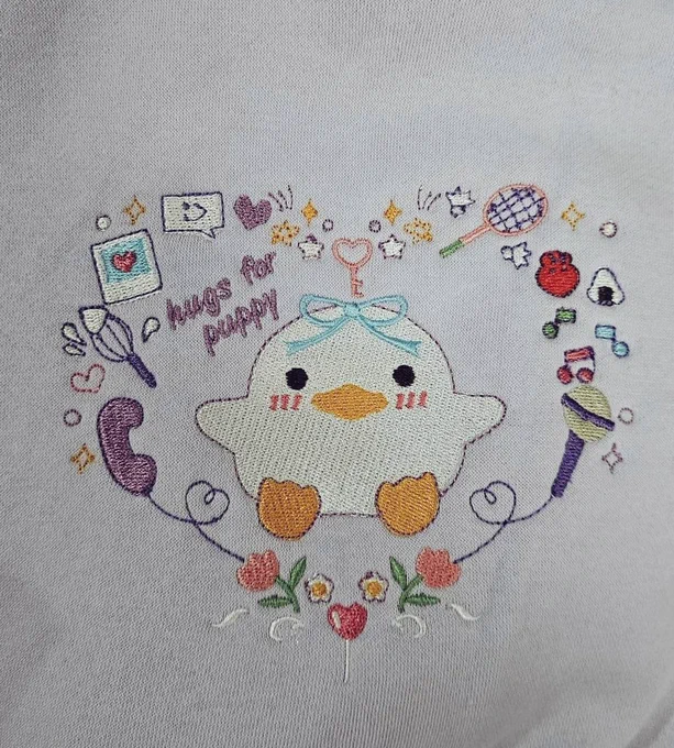 some recent embroidery comms i did :] thank yew my clients..... 