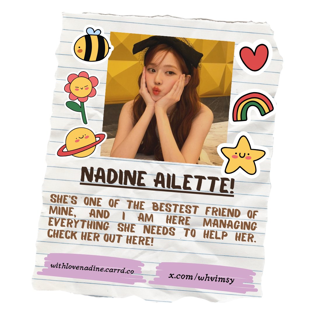 Chattoyance's tweet image. welp. so here i start to become nadine (@whvimsy)'s manager (surprise shawty) this is a mere announcement. so uh... if anyone interested in dating her, you can just go to my telegram that i attach below. thank you.