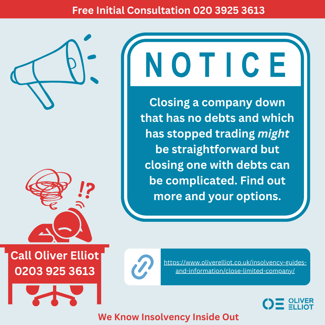 Oliver__Elliot's tweet photo. How To Close A Company
Depends if company is solvent (able to pay debts) or insolvent (unable to pay debts) as to the options.
#closeacompany #business #ukbusiness #smallbiz #smallbusiness #companyclosure
Link to article 👇 https://t.co/ANbsZxY7HE