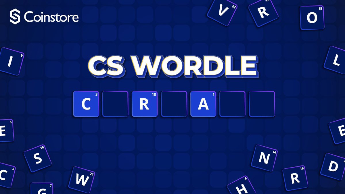 CoinstoreExc's tweet photo. 🧩🧠 Ready to crack the code? 

Dive into our latest #CSWordle challenge and see if you can guess the word! 💡

✨ Comment your guesses below! 🔍👇 https://t.co/PVvKNEyQaR