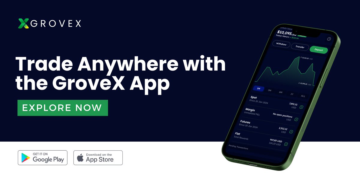 GroveXchange's tweet image. Trade anytime, anywhere with the GroveX app! 📱 Download now for easy trading on the go!

iOS: apps.apple.com/sg/app/grovexc…

Android: play.google.com/store/apps/det…

#CryptoTrading #GroveX #TradingApp