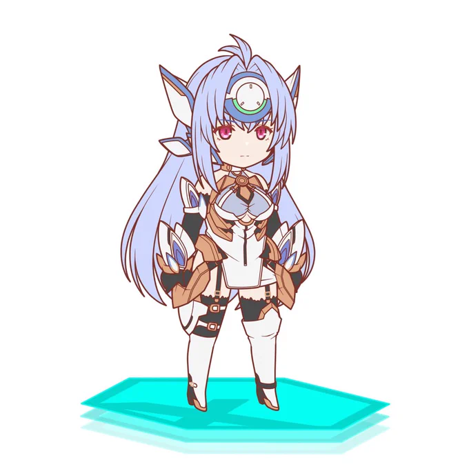 デフォルメKOS-MOSさん(ΦωΦ)線画色分けver#ゼノサーガ #Xenosaga #KOSMOS #デフォルメ #メカ娘 