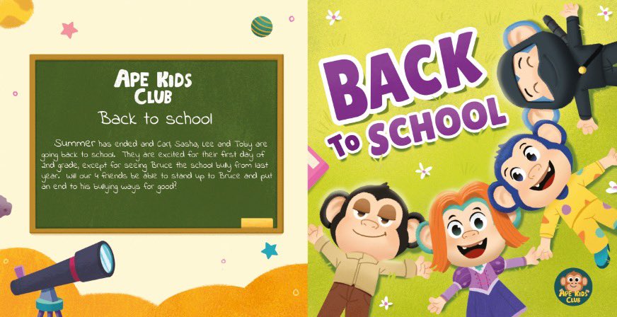 Ape Kids Club (@apekidsclub) on Twitter photo Happy weekend AKC fam ❤️
Are we ready to “Back to School” story by <a href="/toblakai1979/">Toblakai1979</a> AKC’s daddy Happy weekend AKC fam ❤️
Are we ready to “Back to School” story by <a href="/toblakai1979/">Toblakai1979</a> AKC’s daddy