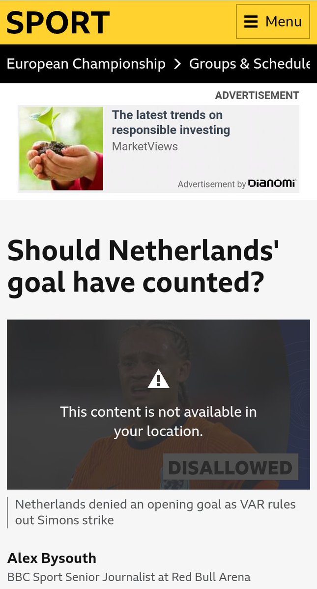 caesarooke's tweet photo. @BBCSport, is is possible to better  geo-fence sections of your contents, and not only videos? In the content below, can you disable both adverts and videos and just let other readers from outside the  geo-fenced locations just enjoy text content? https://t.co/AqwxVmbPX8